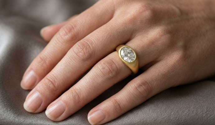 East West Oval Lab Grown Diamond