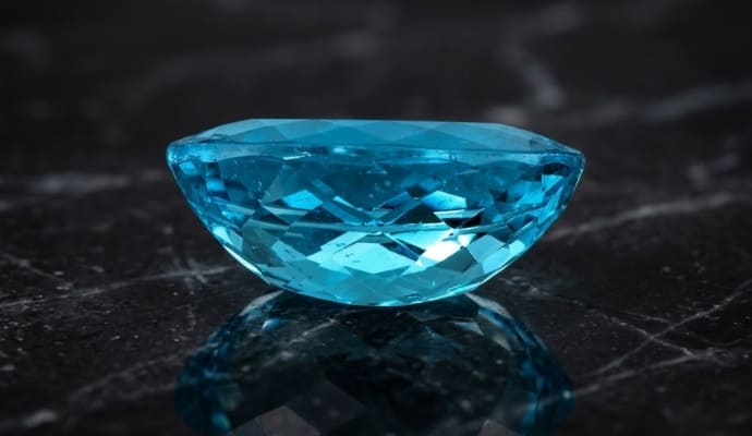 Electric Blue Apatite Oval