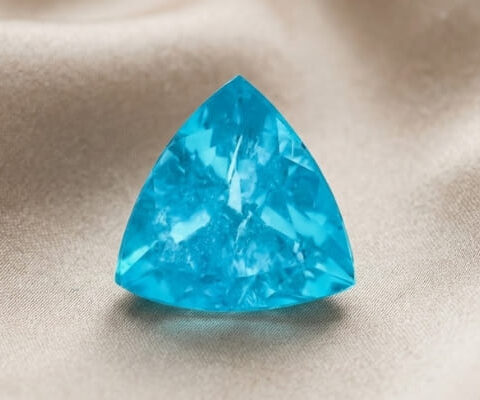 Electric Blue Apatite Trillion