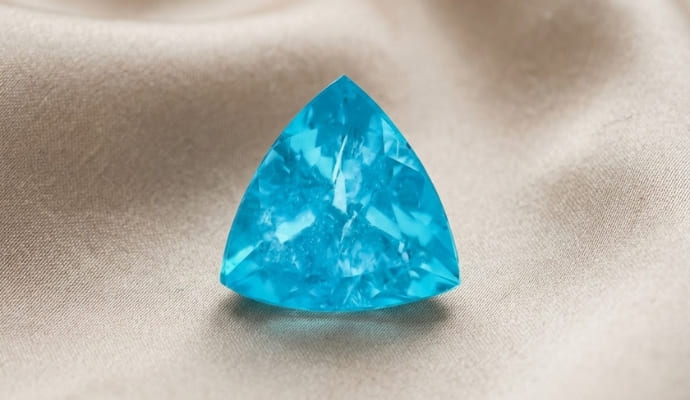 Electric Blue Apatite Trillion