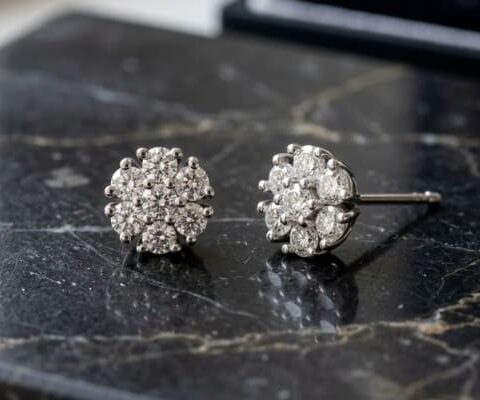 Flower Lab Grown Diamond Earrings