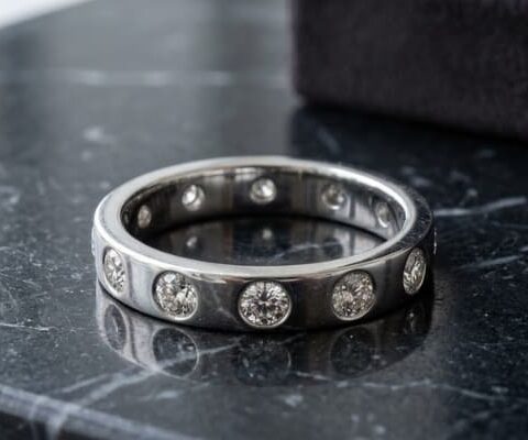 Flush Set Eternity Lab Grown Diamond Ring