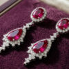 Fuchsia Bloom Rubellite Diamond Earrings
