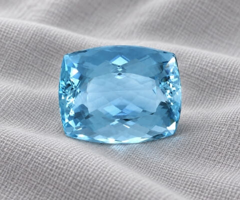 Grand Blue Aquamarine Cushion