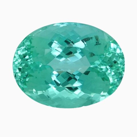 Natural green-blue lagoon tourmaline gemstone