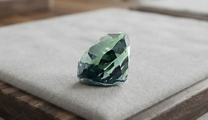 Oval shape Green-Blue gemstone