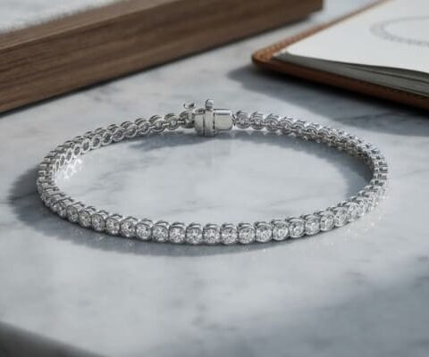 Half Bezel Set Lab Grown Diamond