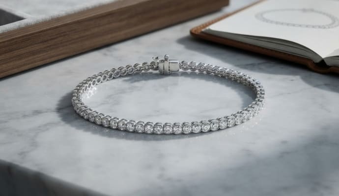 Half Bezel Set Lab Grown Diamond