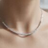 Half Paperclip Tennis Necklace