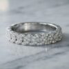 Halfway Cuban Natural Diamond Ring