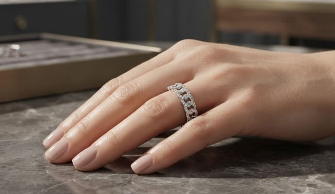 Cuban Natural Diamond Ring