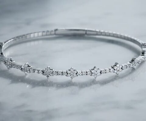 Lab-Grown Diamond Flexible Bangle