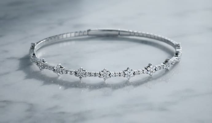 Lab-Grown Diamond Flexible Bangle
