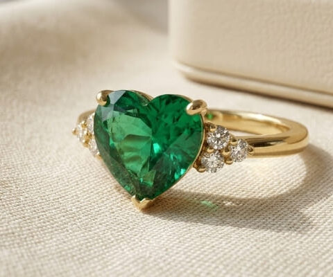 Emerald Engagement Ring