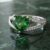 Heart Tsavorite Diamond White Gold Ring