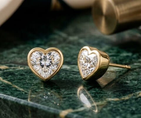 Heart Cut Bezel Set Lab-Grown Diamond
