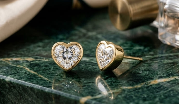 Heart Cut Bezel Set Lab-Grown Diamond