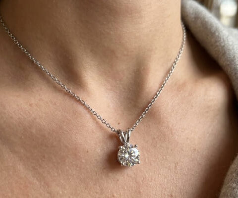 Solitaire Lab Grown Diamond Necklace