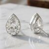 Cut Bezel Set Lab Grown Diamond Stud Earring