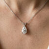Pear Cut Pendant with Necklace