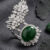 Jade Diamond White Gold Ring
