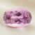 Natural pink kunzite gemstone oval cut