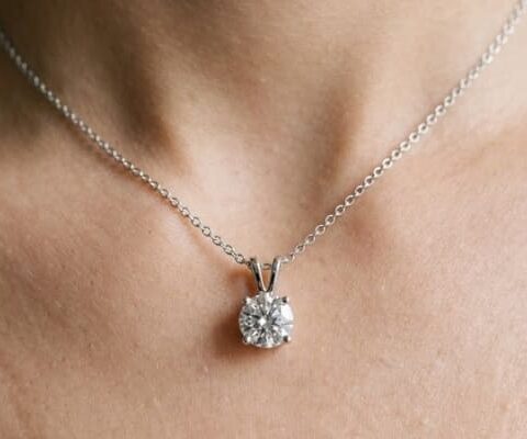 Lab Grown Diamond Solitaire Necklace