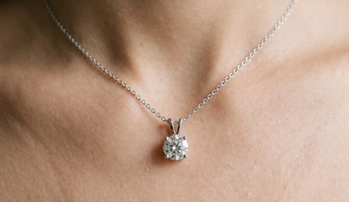 Lab Grown Diamond Solitaire Necklace