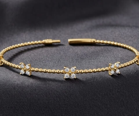Beaded Butterfly Bangle
