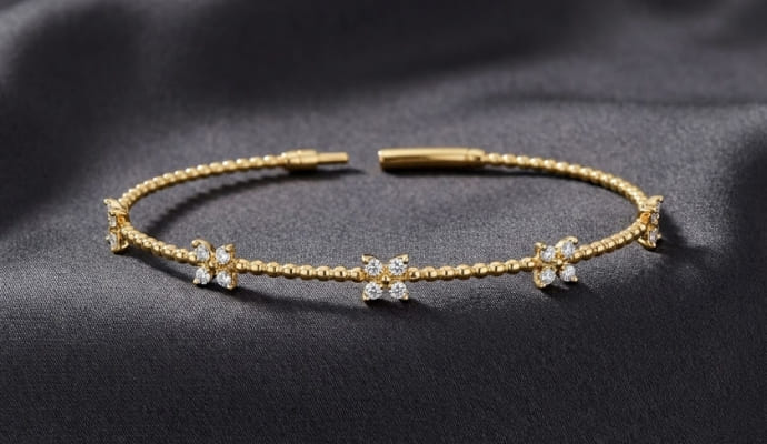 Beaded Butterfly Bangle