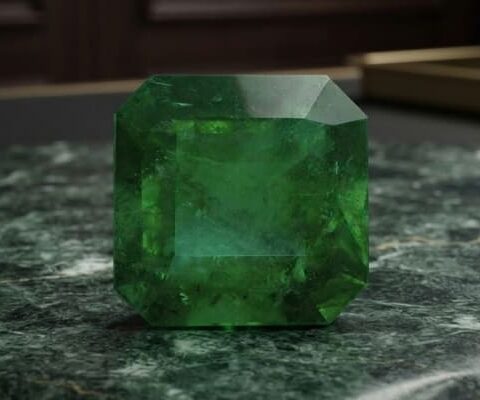 Large Octagonal Emerald cut gemstone