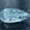 Light Blue Aquamarine pear cut gemstone
