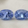 Light Cornflower Blue Sapphire oval cut matching pair