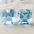 Luminous Blue Aquamarine square cut matching pair