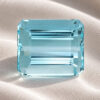 Luminous Blue Aquamarine octagonal cut gemstone