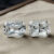 Luminous White Sapphire cushion cut matching pair