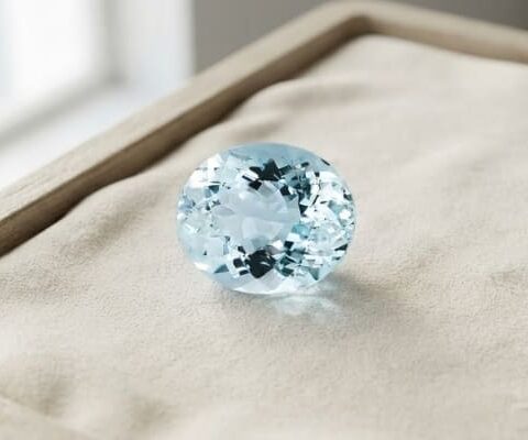 Luxury Natural Aquamarine round cut gemstone