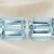 Luxury Natural Aquamarine rectangular cut matching pair