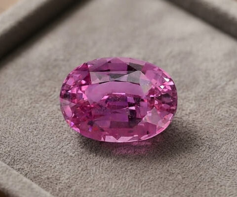 Pink Sapphire oval cut gemstone