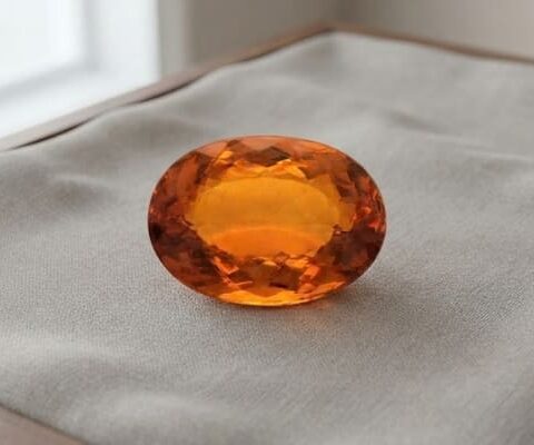 Madeira Citrine oval cut gemstone