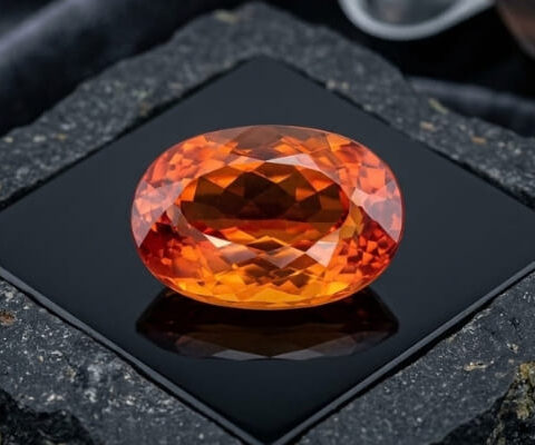 Madeira Glow Citrine oval cut gemstone