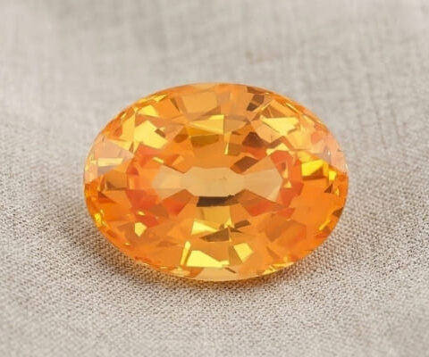 Natural Mandarin Garnet oval cut gemstone