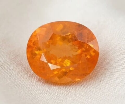 Natural Mandarin Garnet oval cut gemstone