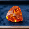 Natural Mandarin Garnet trillion cut gemstone