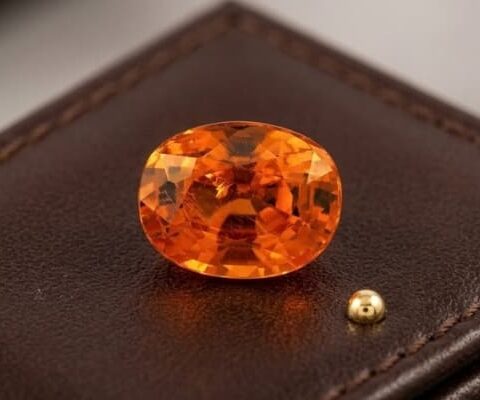 Natural Mandarin Garnet oval cut gemstone