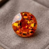 Natural Mandarin Garnet round cut gemstone