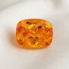 Natural Mandarin Garnet cushion cut gemstone