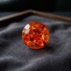 Natural Mandarin Garnet round cut gemstone