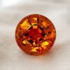 Natural Mandarin Garnet round cut gemstone