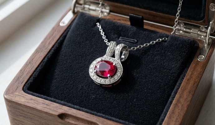 Midnight Spinel Diamond Gold Pendant